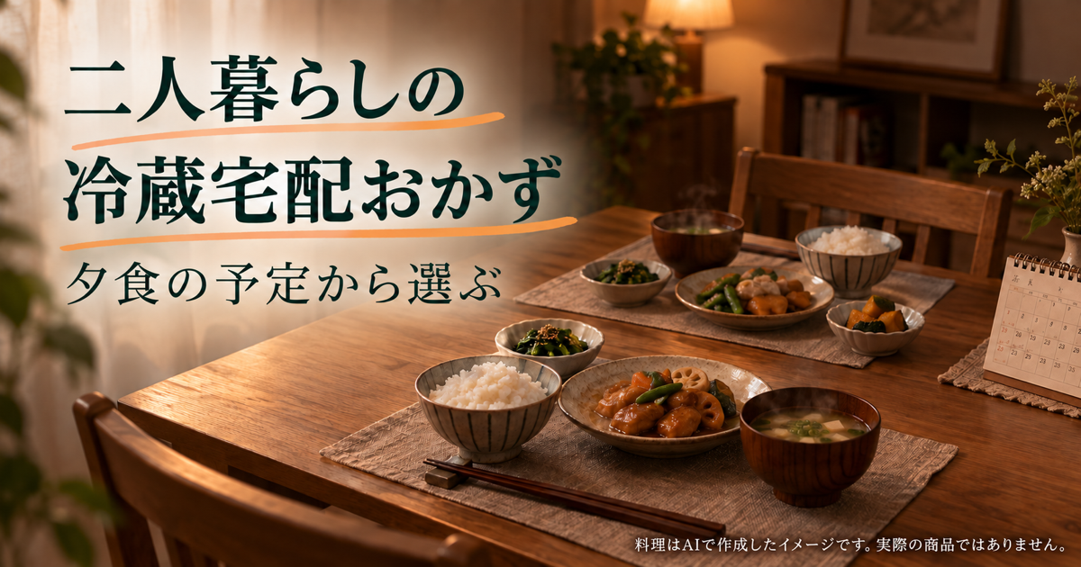 二人暮らしの冷蔵宅配おかずを夕食の予定から選ぶ記事の表紙