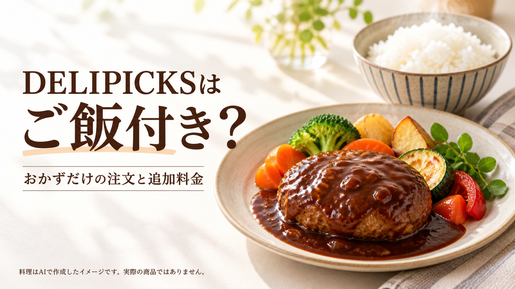 DELIPICKSはご飯付き？おかずだけの注文と追加料金